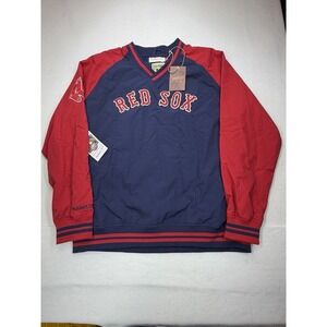 Mitchell & Ness Boston Red Sox Men's Large NWT Pullover Windbreaker Jacket MLB